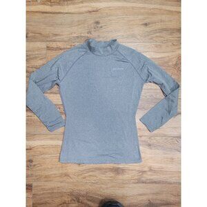 Devops Long Sleeve Gray Athletic Base Layer Shirt, Small Good Condition
